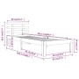 Estructura de cama de madera maciza 90x200 cm de vidaXL, Camas y somieres - Ref: Foro24-814739, Precio: 85,91 €, Descuento: %