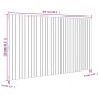 Cabecero de cama pared madera maciza pino negro 204x3x110 cm de vidaXL, Cabeceros y pies de cama - Ref: Foro24-824932, Precio...