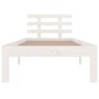 Estructura de cama madera maciza blanco 90x200 cm de vidaXL, Camas y somieres - Ref: Foro24-814740, Precio: 101,87 €, Descuen...