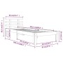 Estructura de cama madera maciza blanco 90x200 cm de vidaXL, Camas y somieres - Ref: Foro24-814740, Precio: 101,87 €, Descuen...