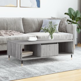 Mesa de centro madera de ingeniería gris Sonoma 104x60x35 cm en Mesas de centro | Comprar online en Foru.es