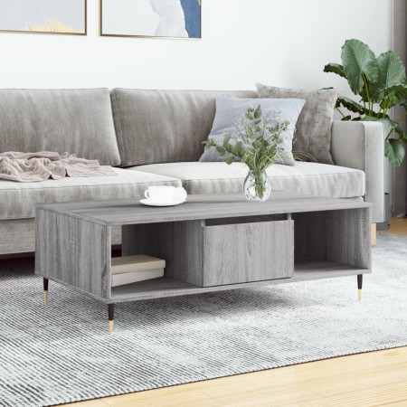 Mesa de centro madera de ingeniería gris Sonoma 104x60x35 cm en Mesas de centro | Comprar online en Foru.es