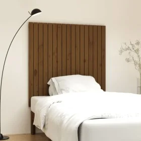 Honey brown pine wood wall bed headboard 108x3x110 cm by vidaXL, Headboards and footboards - Ref: Foro24-824926, Price: 107,3...