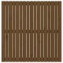 Cabecero de cama de pared madera pino marrón miel 108x3x110 cm de vidaXL, Cabeceros y pies de cama - Ref: Foro24-824926, Prec...