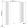Cabecero cama de pared madera maciza pino blanco 146,5x3x110 cm de vidaXL, Cabeceros y pies de cama - Ref: Foro24-824944, Pre...