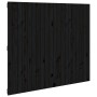 Cabecero de cama pared madera maciza pino negro 127,5x3x110 cm de vidaXL, Cabeceros y pies de cama - Ref: Foro24-824942, Prec...