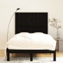 Cabecero de cama pared madera maciza pino negro 127,5x3x110 cm de vidaXL, Cabeceros y pies de cama - Ref: Foro24-824942, Prec...