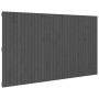 Cabecero de cama de pared madera maciza pino gris 204x3x110 cm de vidaXL, Cabeceros y pies de cama - Ref: Foro24-824930, Prec...