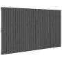 Cabecero de cama de pared madera maciza pino gris 204x3x110 cm de vidaXL, Cabeceros y pies de cama - Ref: Foro24-824930, Prec...