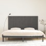 Cabecero de cama de pared madera maciza pino gris 204x3x110 cm de vidaXL, Cabeceros y pies de cama - Ref: Foro24-824930, Prec...