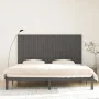 Cabecero de cama de pared madera maciza pino gris 204x3x110 cm de vidaXL, Cabeceros y pies de cama - Ref: Foro24-824930, Prec...