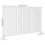 Wandbett-Kopfteil aus massivem Kiefernholz in Grau, 204 x 3 x 110 cm von vidaXL, Kopf- und Fußteile - Ref: Foro24-824930, Pre...