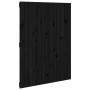 Cabecero de cama pared madera maciza pino negro 82,5x3x110 cm de vidaXL, Cabeceros y pies de cama - Ref: Foro24-824957, Preci...