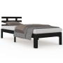 Estructura de cama madera maciza negro 90x200 cm de vidaXL, Camas y somieres - Ref: Foro24-814743, Precio: 94,54 €, Descuento: %