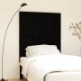 Cabecero de cama pared madera maciza pino negro 95,5x3x110 cm de vidaXL, Cabeceros y pies de cama - Ref: Foro24-824937, Preci...