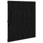 Cabecero de cama pared madera maciza pino negro 95,5x3x110 cm de vidaXL, Cabeceros y pies de cama - Ref: Foro24-824937, Preci...