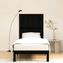 Cabecero de cama pared madera maciza pino negro 95,5x3x110 cm de vidaXL, Cabeceros y pies de cama - Ref: Foro24-824937, Preci...