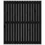 Cabecero de cama pared madera maciza pino negro 95,5x3x110 cm de vidaXL, Cabeceros y pies de cama - Ref: Foro24-824937, Preci...