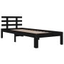 Estructura de cama madera maciza negro 90x200 cm de vidaXL, Camas y somieres - Ref: Foro24-814743, Precio: 94,54 €, Descuento: %