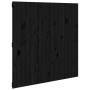 Cabecero de cama de pared madera maciza pino negro 108x3x110 cm de vidaXL, Cabeceros y pies de cama - Ref: Foro24-824927, Pre...