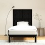 Cabecero de cama de pared madera maciza pino negro 108x3x110 cm de vidaXL, Cabeceros y pies de cama - Ref: Foro24-824927, Pre...