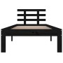 Estructura de cama madera maciza negro 90x200 cm de vidaXL, Camas y somieres - Ref: Foro24-814743, Precio: 94,54 €, Descuento: %