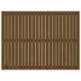 Cabecero de cama pared madera maciza marrón miel 146,5x3x110 cm de vidaXL, Cabeceros y pies de cama - Ref: Foro24-824946, Pre...