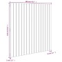 Cabecero de cama de pared madera maciza pino negro 108x3x110 cm de vidaXL, Cabeceros y pies de cama - Ref: Foro24-824927, Pre...