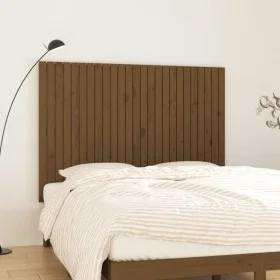 Honey brown solid wood wall bed headboard 159.5x3x110 cm by vidaXL, Headboards and footboards - Ref: Foro24-824951, Price: 14...