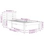Estructura de cama madera maciza negro 90x200 cm de vidaXL, Camas y somieres - Ref: Foro24-814743, Precio: 94,54 €, Descuento: %