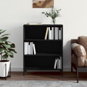 Estantería madera de ingeniería negro 69,5x32,5x90 cm en Librerías y estanterías | Comprar online en Foru.es