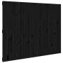 Solid black pine wood wall bed headboard 146.5x3x110 cm by vidaXL, Headboards and footboards - Ref: Foro24-824947, Price: 98,...