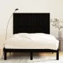 Solid black pine wood wall bed headboard 146.5x3x110 cm by vidaXL, Headboards and footboards - Ref: Foro24-824947, Price: 98,...