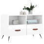 Mueble de TV madera contrachapada blanco brillo 80x36x50 cm en Muebles TV | Comprar online en Foru.es