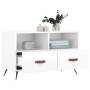 Mueble de TV madera contrachapada blanco brillo 80x36x50 cm en Muebles TV | Comprar online en Foru.es