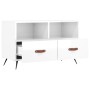 Mueble de TV madera contrachapada blanco brillo 80x36x50 cm en Muebles TV | Comprar online en Foru.es