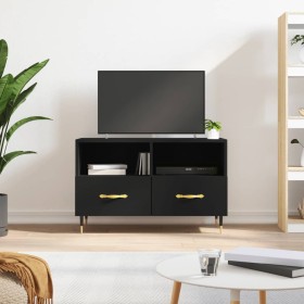 Mueble para TV madera contrachapada negro 80x36x50 cm en Muebles TV | Comprar online en Foru.es