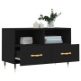 Mueble para TV madera contrachapada negro 80x36x50 cm en Muebles TV | Comprar online en Foru.es