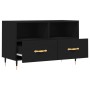 Mueble para TV madera contrachapada negro 80x36x50 cm en Muebles TV | Comprar online en Foru.es