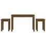 Mesas apilables 3 piezas madera maciza de pino marrón miel de vidaXL, Mesas auxiliares - Ref: Foro24-824981, Precio: 57,41 €,...