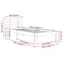 Estructura de cama madera maciza blanca 100x200 cm de vidaXL, Camas y somieres - Ref: Foro24-814745, Precio: 107,07 €, Descue...