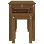 Stackable tables, set of 3, made of solid pine wood in honey brown color. by vidaXL, Side tables - Ref: Foro24-824981, Price:...