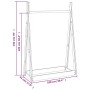 Perchero de madera maciza de pino blanco 100x45x150 cm de vidaXL, Percheros para sombreros y abrigos - Ref: Foro24-824984, Pr...