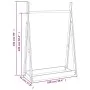 Perchero de madera maciza de pino blanco 100x45x150 cm de vidaXL, Percheros para sombreros y abrigos - Ref: Foro24-824984, Pr...