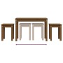 Mesas apilables 3 piezas madera maciza de pino marrón miel de vidaXL, Mesas auxiliares - Ref: Foro24-824981, Precio: 57,41 €,...