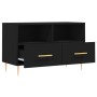 Mueble para TV madera contrachapada negro 80x36x50 cm en Muebles TV | Comprar online en Foru.es
