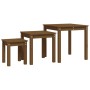 Mesas apilables 3 piezas madera maciza de pino marrón miel de vidaXL, Mesas auxiliares - Ref: Foro24-824976, Precio: 68,22 €,...