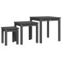 Mesas apilables 3 piezas madera maciza de pino gris de vidaXL, Mesas auxiliares - Ref: Foro24-824975, Precio: 75,85 €, Descue...