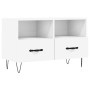 Mueble para TV madera contrachapada blanco 80x36x50 cm en Muebles TV | Comprar online en Foru.es