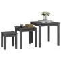 Stackable tables 3 pieces solid gray pine wood by vidaXL, Side tables - Ref: Foro24-824975, Price: 75,01 €, Discount: %